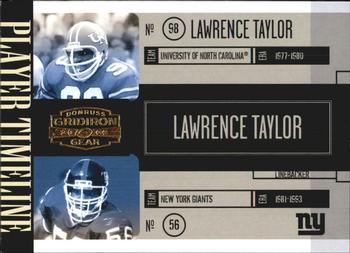 2006 Donruss Gridiron Gear - Player Timeline Gold #PT-18 Lawrence Taylor Front