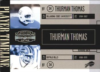 2006 Donruss Gridiron Gear - Player Timeline HoloGold #PT-13 Thurman Thomas Front
