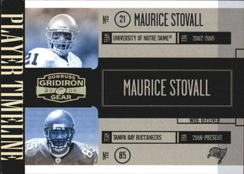 2006 Donruss Gridiron Gear - Player Timeline HoloGold #PT-33 Maurice Stovall Front