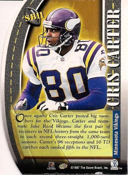 1997 Pro Line DC III - Road to the Super Bowl #SB11 Cris Carter Back
