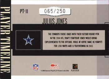 2006 Donruss Gridiron Gear - Player Timeline Silver #PT-11 Julius Jones Back