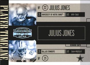 2006 Donruss Gridiron Gear - Player Timeline Silver #PT-11 Julius Jones Front