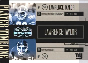 2006 Donruss Gridiron Gear - Player Timeline Silver #PT-18 Lawrence Taylor Front