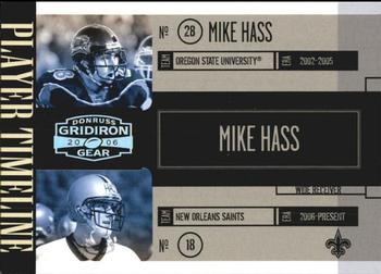2006 Donruss Gridiron Gear - Player Timeline Silver #PT-22 Mike Hass Front
