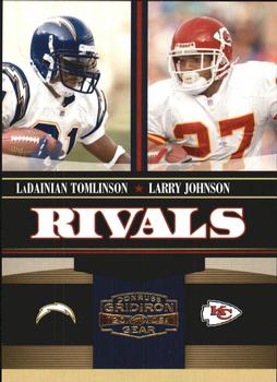 2006 Donruss Gridiron Gear - Rivals Gold #R-13 LaDainian Tomlinson / Larry Johnson Front