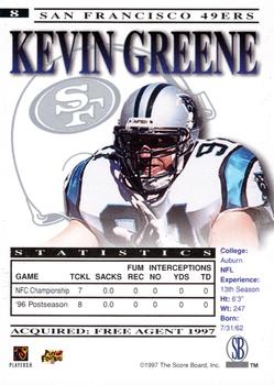 1997 Pro Line Gems #8 Kevin Greene Back