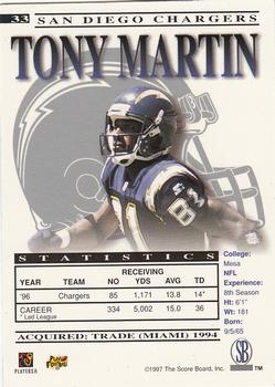 1997 Pro Line Gems #33 Tony Martin Back
