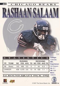 1997 Pro Line Gems #40 Rashaan Salaam Back