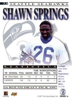 1997 Pro Line Gems #73 Shawn Springs Back