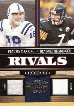 2006 Donruss Gridiron Gear - Rivals Jerseys #R-2 Peyton Manning / Ben Roethlisberger Front