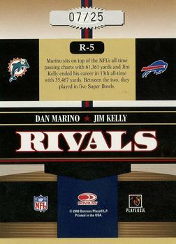 2006 Donruss Gridiron Gear - Rivals Platinum #R-5 Dan Marino / Jim Kelly Back