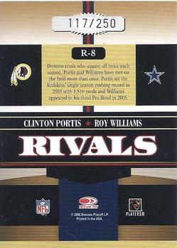 2006 Donruss Gridiron Gear - Rivals Silver #R-8 Clinton Portis / Roy Williams Back