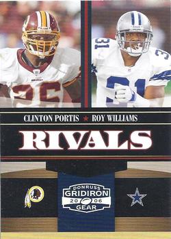 2006 Donruss Gridiron Gear - Rivals Silver #R-8 Clinton Portis / Roy Williams Front