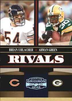 2006 Donruss Gridiron Gear - Rivals Silver #R-9 Brian Urlacher / Ahman Green Front