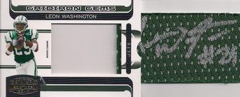 2006 Donruss Gridiron Gear - Gridiron Gems Jersey Jumbo Autographs #209 Leon Washington Front