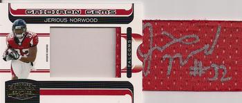 2006 Donruss Gridiron Gear - Gridiron Gems Jersey Jumbo Autographs #212 Jerious Norwood Front