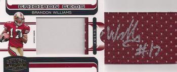 2006 Donruss Gridiron Gear - Gridiron Gems Jersey Jumbo Autographs #218 Brandon Williams Front
