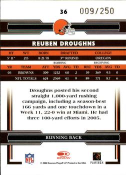 2006 Donruss Threads - Bronze Holofoil #36 Reuben Droughns Back