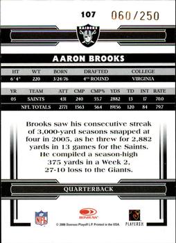 2006 Donruss Threads - Bronze Holofoil #107 Aaron Brooks Back