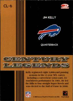 2006 Donruss Threads - Century Legends Gold #CL-6 Jim Kelly Back