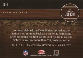 2006 Donruss Threads - College Greats #CG-8 Larry Johnson Back