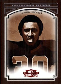 2006 Donruss Threads - College Gridiron Kings Framed Red #CGK-17 Johnny Rodgers Front