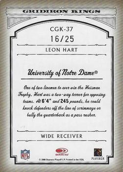 2006 Donruss Threads - College Gridiron Kings Platinum #CGK-37 Leon Hart Back