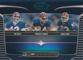 2006 Donruss Threads - Dynasty Blue #D-10 Jim Kelly / Thurman Thomas / Andre Reed Front