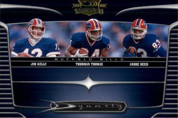 2006 Donruss Threads - Dynasty Gold #D-10 Jim Kelly / Thurman Thomas / Andre Reed Front
