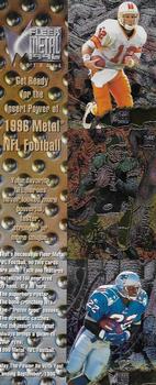 1996 Fleer Metal - Promo Sheet #S1-S3 Trent Dilfer / Brett Favre / David Meggett Front