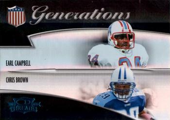 2006 Donruss Threads - Generations Blue #G-1 Earl Campbell / Chris Brown Front