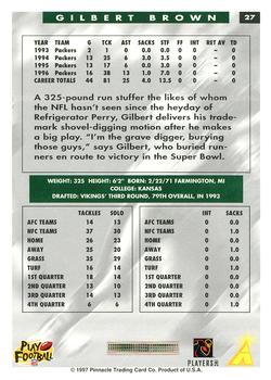 1997 Score #27 Gilbert Brown Back