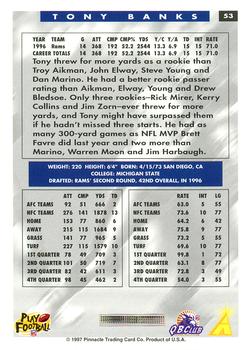 1997 Score #53 Tony Banks Back
