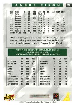 1997 Score #82 Andre Rison Back