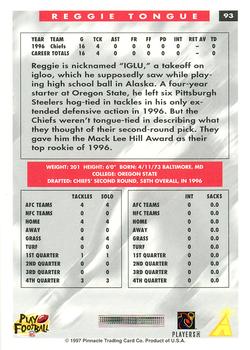 1997 Score #93 Reggie Tongue Back