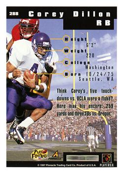 1997 Score #288 Corey Dillon Back