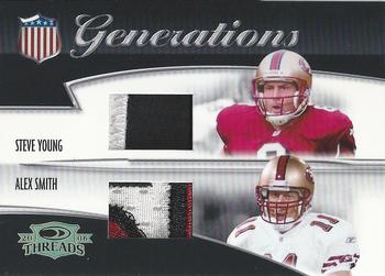 2006 Donruss Threads - Generations Materials Prime #G-12 Steve Young / Alex Smith Front
