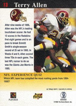 1997 Score Board NFL Experience #13 Terry Allen Back