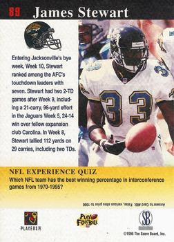 1997 Score Board NFL Experience #89 James Stewart Back
