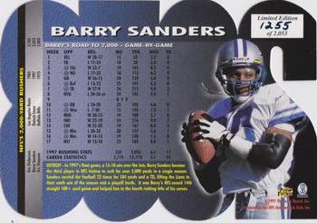 1997 Score Board NFL Experience #NNO Barry Sanders  Back