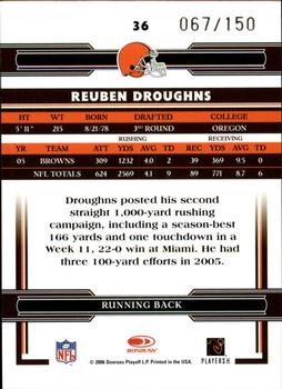 2006 Donruss Threads - Retail Red #36 Reuben Droughns Back