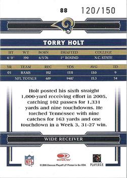 2006 Donruss Threads - Retail Red #88 Torry Holt Back