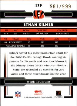 2006 Donruss Threads - Retail Rookies #179 Ethan Kilmer Back