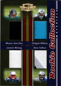 2006 Donruss Threads - Rookie Collection Materials Quad Prime #RCQM-3 Maurice Drew / DeAngelo Williams / Laurence Maroney / Brian Calhoun Front