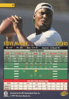 1997 Score Board Playbook #9 Steve McNair Back