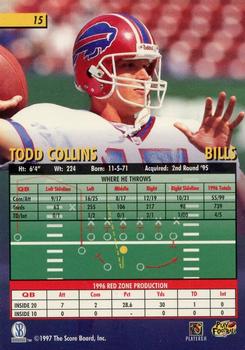 1997 Score Board Playbook #15 Todd Collins Back