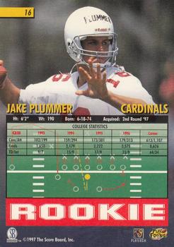 1997 Score Board Playbook #16 Jake Plummer Back