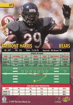 1997 Score Board Playbook #37 Raymont Harris Back