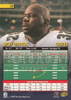 1997 Score Board Playbook #53 Ricky Watters Back