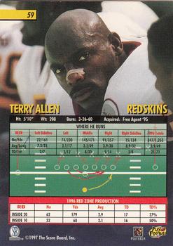 1997 Score Board Playbook #59 Terry Allen Back